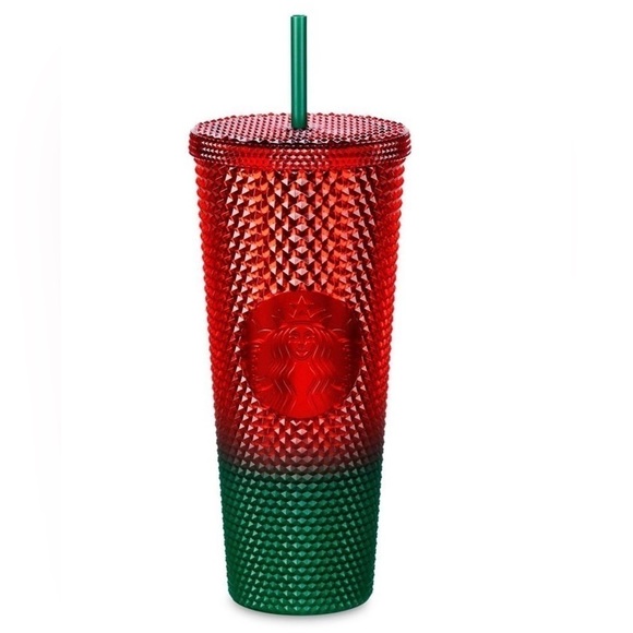 Walt Disney World Starbucks Red & Green Tumbler - Picture 1 of 7
